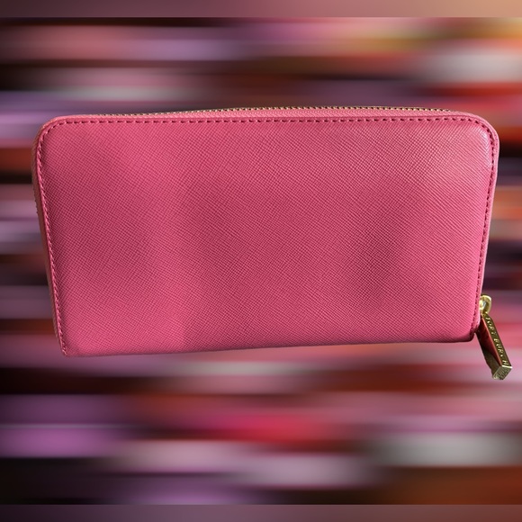 TORY BURCH NEW PEBBLED LEATHER ZIP ROBINSON CONTINENTAL pink christmas gift - Picture 4 of 8